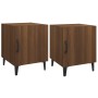 Mesita de noche 2 uds madera contrachapada color roble marrón de vidaXL, Mesitas de noche - Ref: Foro24-817320, Precio: 49,21...