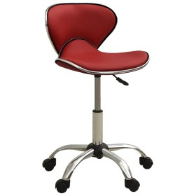 Silla de oficina de cuero sintético rojo vino tinto en Sillas de oficina | Comprar online en Foru.es