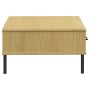 Mesa de centro patas de metal OSLO madera maciza pino marrón de vidaXL, Mesas de centro - Ref: Foro24-351036, Precio: 53,42 €...