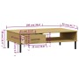 Mesa de centro patas de metal OSLO madera maciza pino marrón de vidaXL, Mesas de centro - Ref: Foro24-351036, Precio: 53,42 €...
