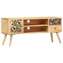 Mueble para TV madera maciza de mango 100x30x45 cm de vidaXL, Muebles TV - Ref: Foro24-247999, Precio: 120,66 €, Descuento: %