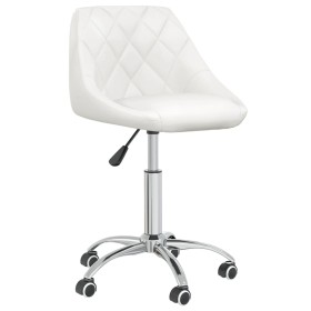 Silla de comedor giratoria cuero sintético blanco en Sillas de comedor | Comprar online en Foru.es