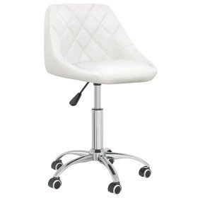 Silla de comedor giratoria cuero sintético blanco en Sillas de comedor | Comprar online en Foru.es