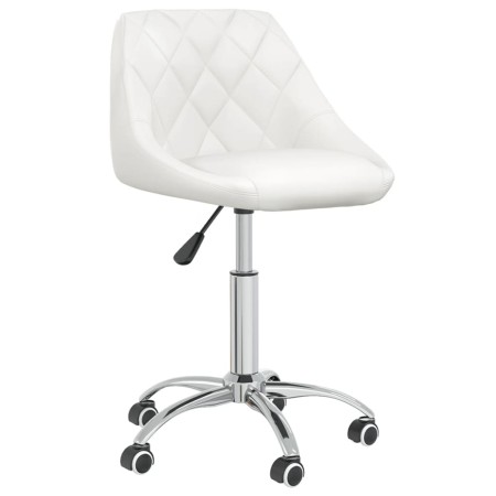Silla de comedor giratoria cuero sintético blanco en Sillas de comedor | Comprar online en Foru.es
