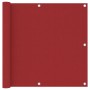 Toldo para balcón tela oxford rojo 90x400 cm en Sombrillas | Comprar online en Foru.es