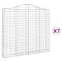 Cestas de gaviones 7 uds forma de arco hierro 200x30x180/200 cm de vidaXL, Maceteros y jardineras - Ref: Foro24-3145519, Prec...