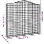 Cestas de gaviones 7 uds forma de arco hierro 200x30x180/200 cm de vidaXL, Maceteros y jardineras - Ref: Foro24-3145519, Prec...