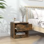 Mesitas de noche 2 uds madera contrachapada color roble ahumado de vidaXL, Mesitas de noche - Ref: Foro24-817046, Precio: 53,...