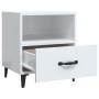 Mesitas de noche 2 uds madera contrachapada blanco brillante de vidaXL, Mesitas de noche - Ref: Foro24-812037, Precio: 67,18 ...