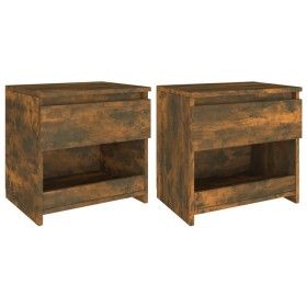 Mesitas de noche 2 uds madera contrachapada roble 40x30x39 cm de vidaXL, Mesitas de noche - Ref: Foro24-815130, Precio: 46,50...
