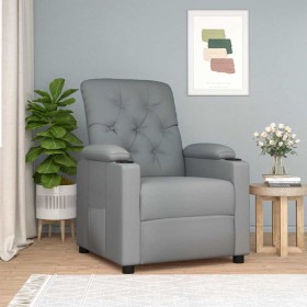 Sillón reclinable de tela gris claro en Sillones | Comprar online en Foru.es