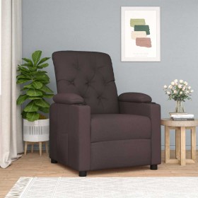 Sillón reclinable de tela marrón oscuro en Sillones | Comprar online en Foru.es