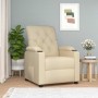 Sillón reclinable de tela crema en Sillones | Comprar online en Foru.es