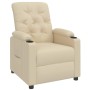 Sillón reclinable de tela crema en Sillones | Comprar online en Foru.es