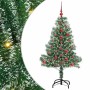Árbol de Navidad Artificial Nevado con Luz LED Verde y 120 cm en Decoración Festiva y Estacional | Comprar online en Foru.es