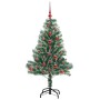 Árbol de Navidad Artificial Nevado con Luz LED Verde y 120 cm en Decoración Festiva y Estacional | Comprar online en Foru.es