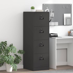 Mueble archivador con cajón 2 pcs Negro 44 x 50 x 106.5 cm en Armarios y almacenamiento | Comprar online en Foru.es