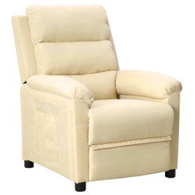 Sillón reclinable de tela crema en Sillones | Comprar online en Foru.es