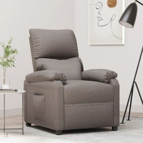 Sillón reclinable de tela gris taupe en Sillones | Comprar online en Foru.es