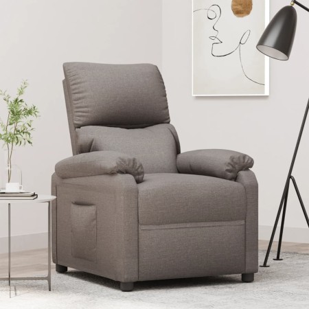 Sillón reclinable de tela gris taupe en Sillones | Comprar online en Foru.es