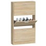 Mueble zapatero madera contrachapada color roble 59x17x108 cm en Zapateros y organizadores de calzado | Comprar online en Foru.e