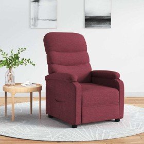 Sillón reclinable de tela rojo tinto en Sillones | Comprar online en Foru.es