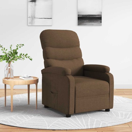Sillón reclinable de tela marrón en Sillones | Comprar online en Foru.es