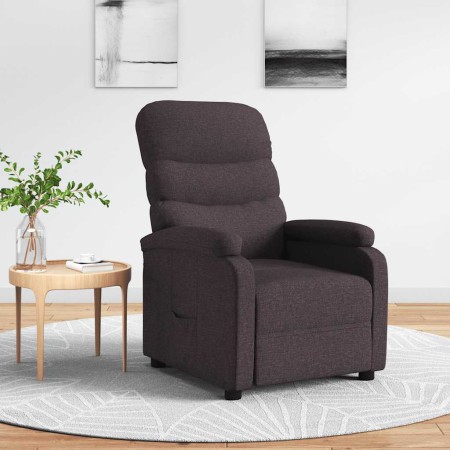 Sillón reclinable de tela marrón oscuro en Sillones | Comprar online en Foru.es