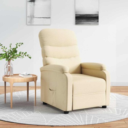 Sillón reclinable de tela crema en Sillones | Comprar online en Foru.es