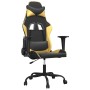 Silla gaming de masaje cuero sintético negro y dorado en Sillas gaming | Comprar online en Foru.es