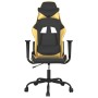 Silla gaming de masaje cuero sintético negro y dorado en Sillas gaming | Comprar online en Foru.es