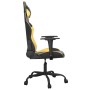 Silla gaming de masaje cuero sintético negro y dorado en Sillas gaming | Comprar online en Foru.es