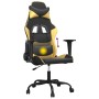 Silla gaming de masaje cuero sintético negro y dorado en Sillas gaming | Comprar online en Foru.es
