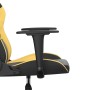 Silla gaming de masaje cuero sintético negro y dorado en Sillas gaming | Comprar online en Foru.es