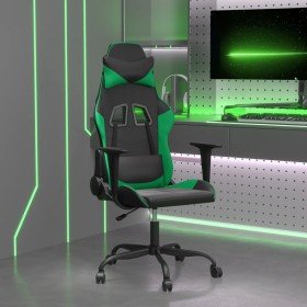 Silla gaming de masaje cuero sintético negro y verde en Sillas gaming | Comprar online en Foru.es