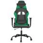 Silla gaming de masaje cuero sintético negro y verde en Sillas gaming | Comprar online en Foru.es