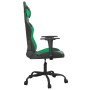 Silla gaming de masaje cuero sintético negro y verde en Sillas gaming | Comprar online en Foru.es