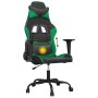 Silla gaming de masaje cuero sintético negro y verde en Sillas gaming | Comprar online en Foru.es