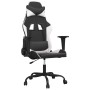 Silla gaming de masaje cuero sintético negro y blanco en Sillas gaming | Comprar online en Foru.es