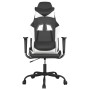 Silla gaming de masaje cuero sintético negro y blanco en Sillas gaming | Comprar online en Foru.es