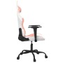 Silla gaming de masaje cuero sintético blanco y rosa en Sillas gaming | Comprar online en Foru.es