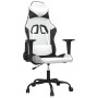 Silla gaming de masaje cuero sintético blanco y negro en Sillas gaming | Comprar online en Foru.es