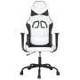Silla gaming de masaje cuero sintético blanco y negro en Sillas gaming | Comprar online en Foru.es