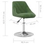 Silla de comedor giratoria 6 uds terciopelo verde oscuro en Sillas de comedor | Comprar online en Foru.es