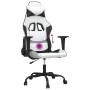 Silla gaming de masaje cuero sintético blanco y negro en Sillas gaming | Comprar online en Foru.es