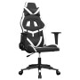 Silla gaming de masaje cuero sintético negro y blanco en Sillas gaming | Comprar online en Foru.es