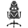 Silla gaming de masaje cuero sintético negro y blanco en Sillas gaming | Comprar online en Foru.es