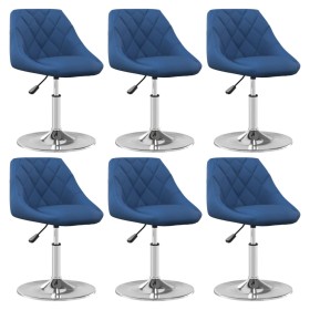 Silla de comedor giratoria 6 uds terciopelo azul en Sillas de comedor | Comprar online en Foru.es