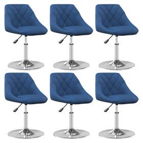 Silla de comedor giratoria 6 uds terciopelo azul en Sillas de comedor | Comprar online en Foru.es