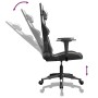 Silla gaming de masaje cuero sintético negro y blanco en Sillas gaming | Comprar online en Foru.es